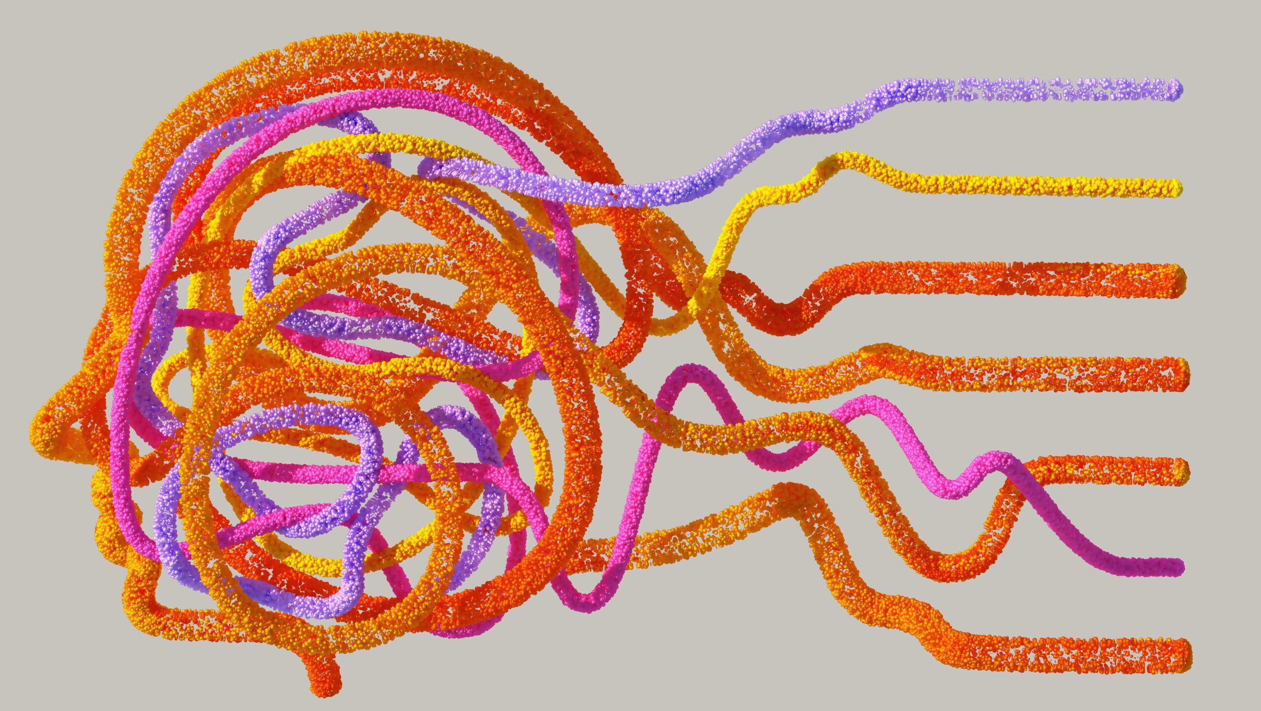 An abstract image of a face